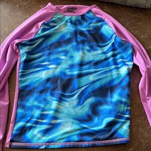 Lands' End Blue and Purple long sleeved Rashguard
